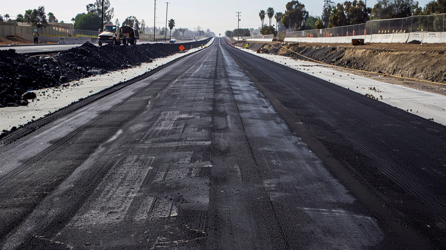 Roadway in construction