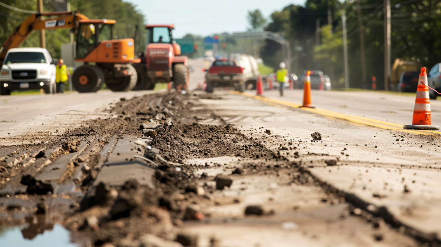 Construction on the road