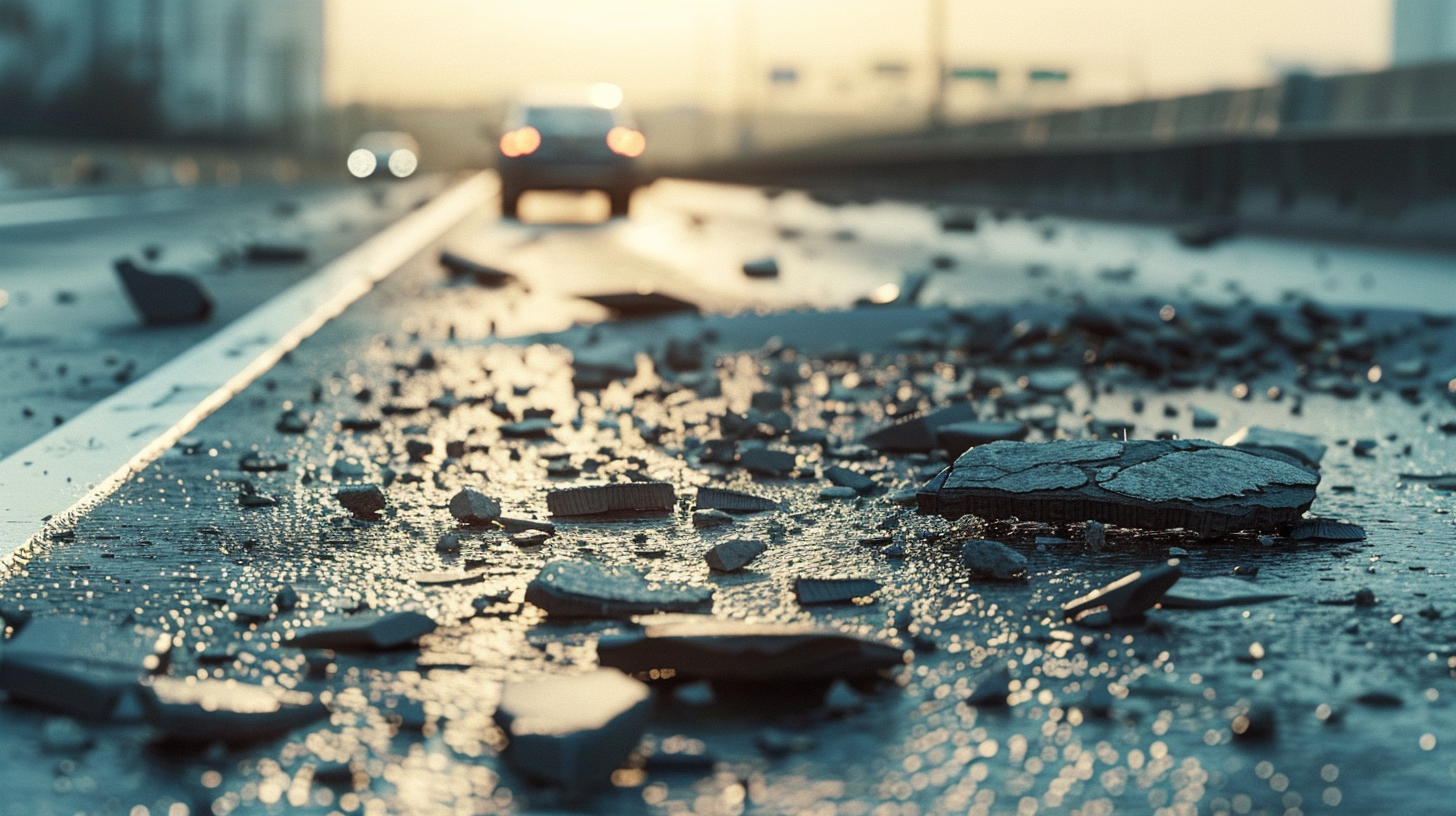 Debris on the roadway